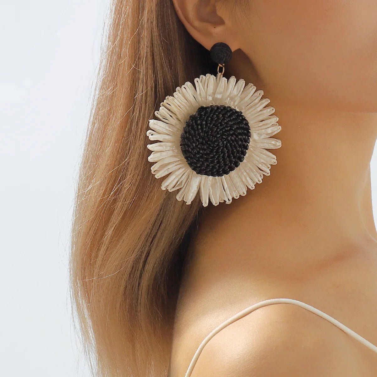 Boho Sunflower Dangle Earrings - Oreela
