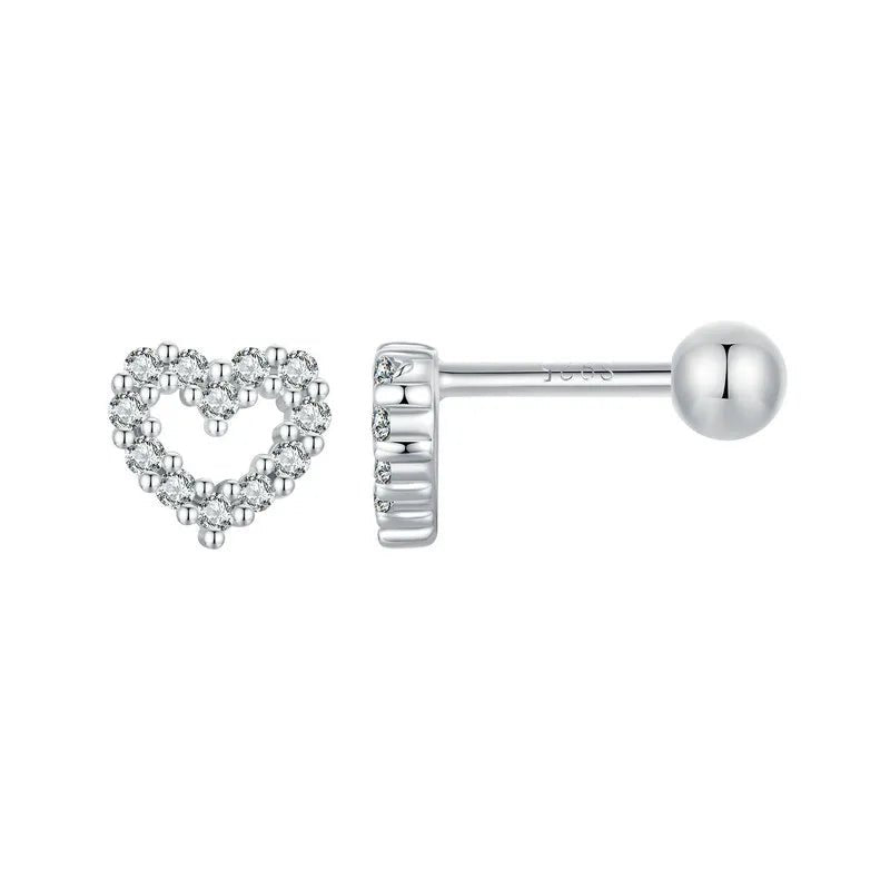 Heart Stud Earrings - Oreela