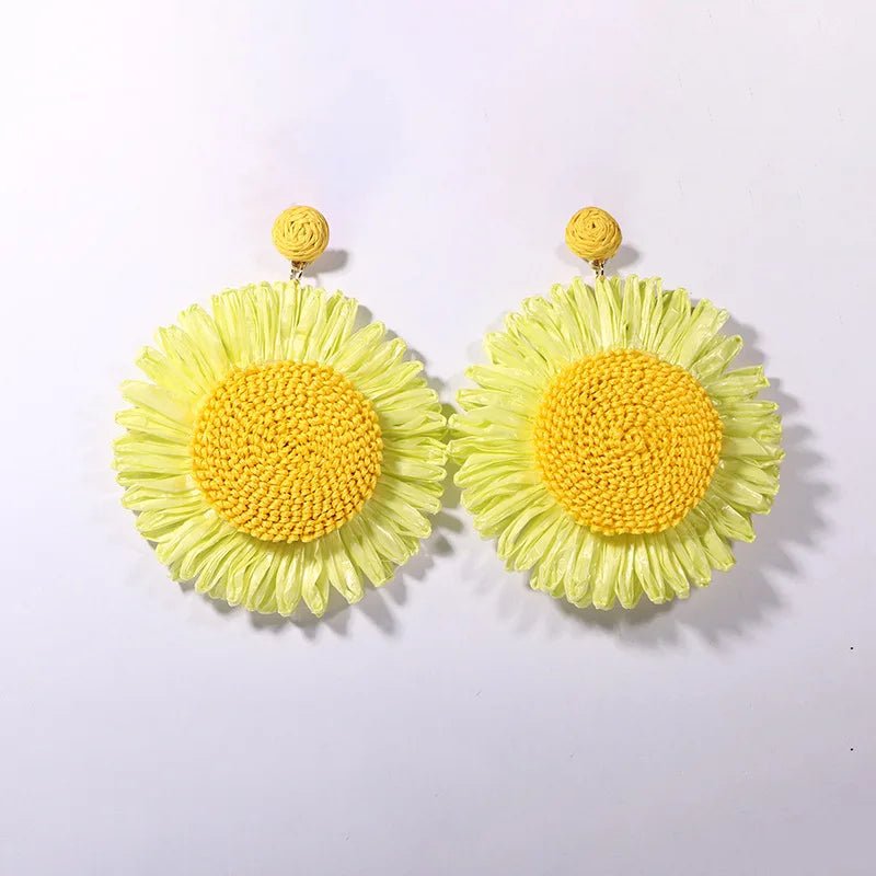 Boho Sunflower Dangle Earrings - Oreela