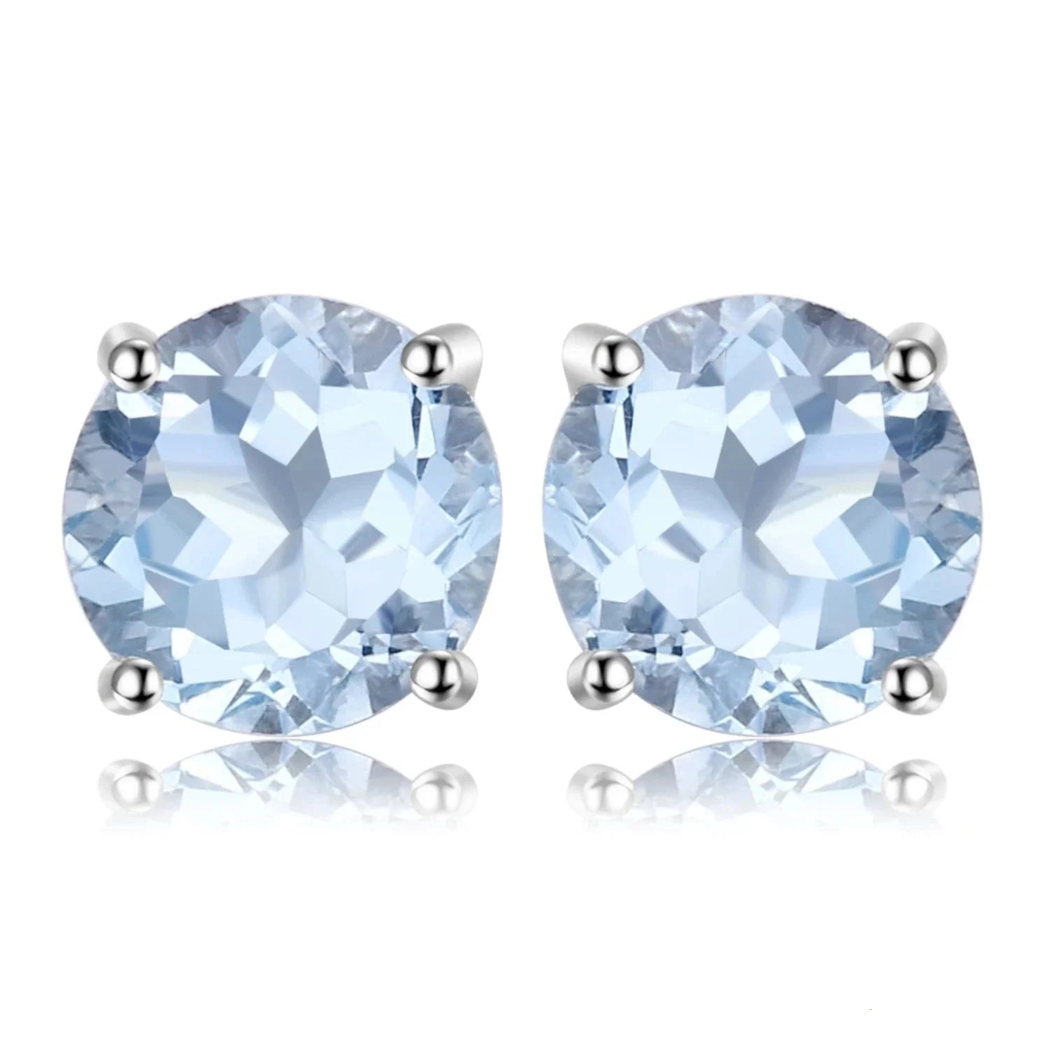 Aquamarine Stud Earrings - Oreela