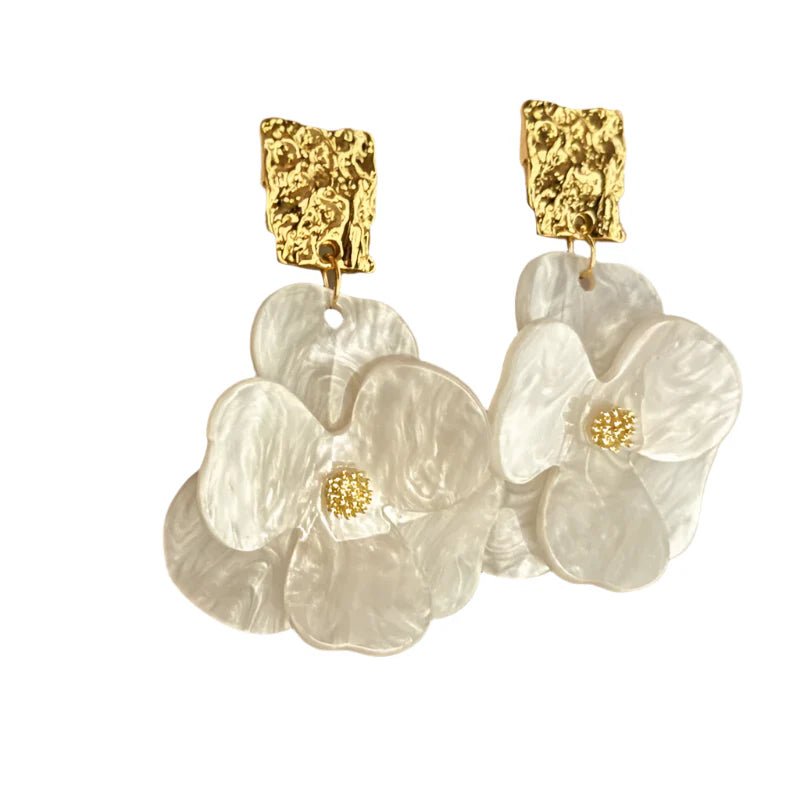 Vintage Flower Pendant Earrings - Oreela