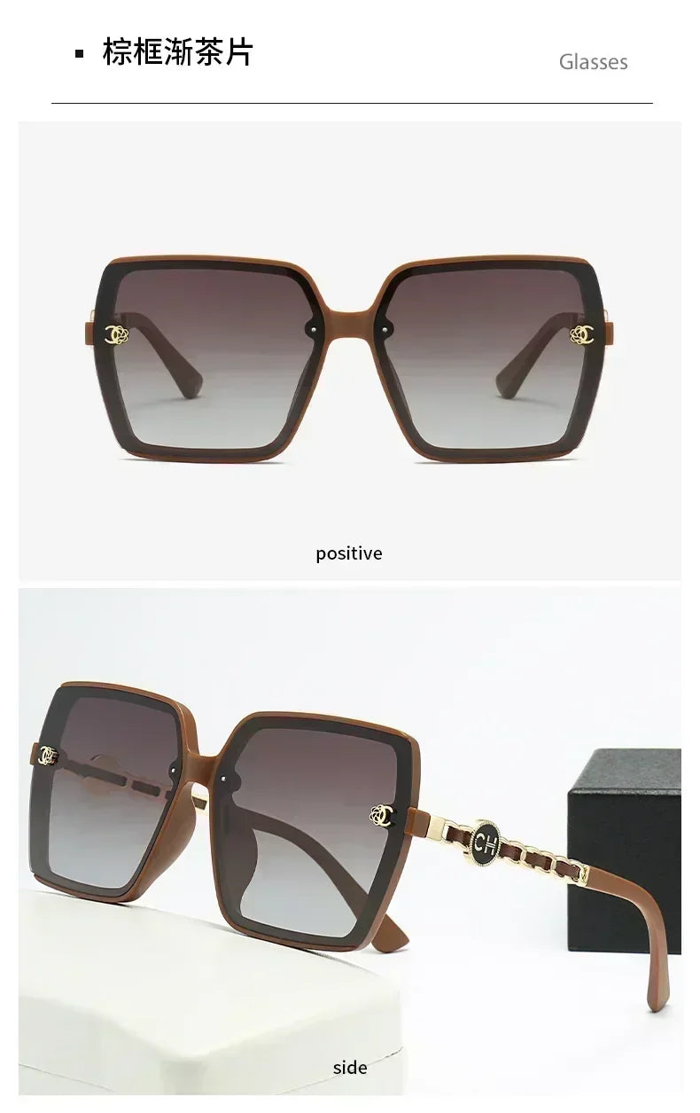 Fashion Sunglasses for Women. Polarized Large Frame Retrp Square  Glasses