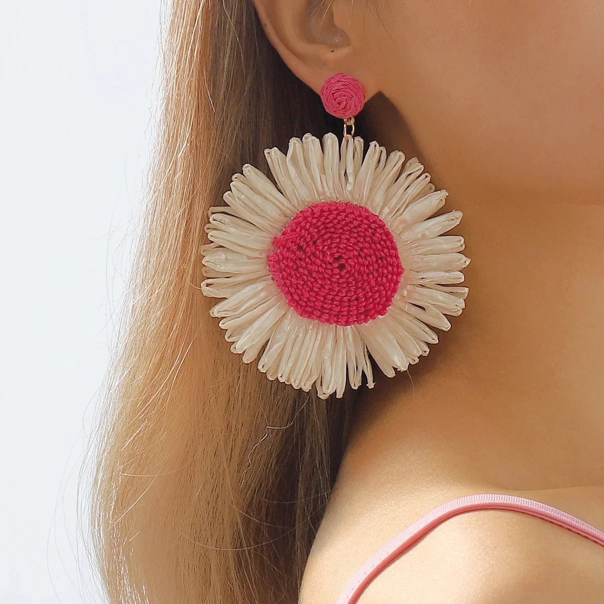 Boho Sunflower Dangle Earrings - Oreela