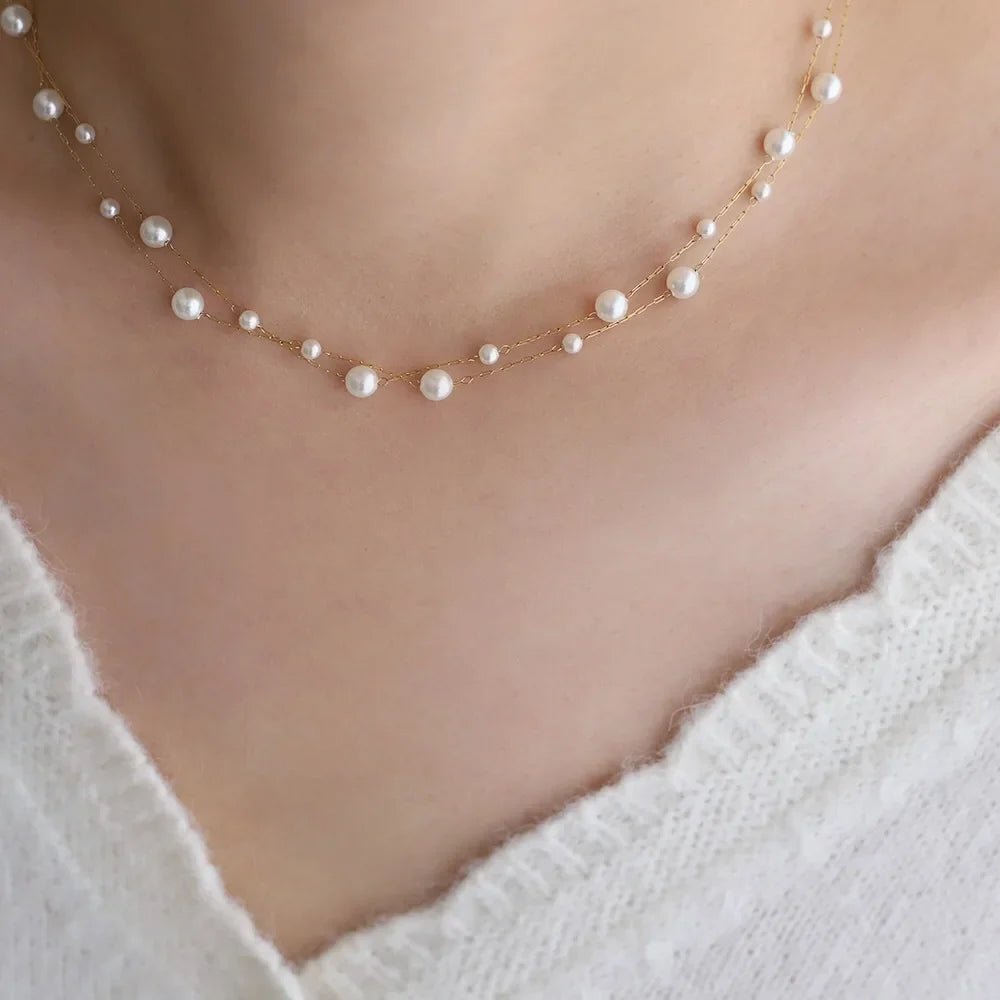Pearl Chain Necklace - Oreela