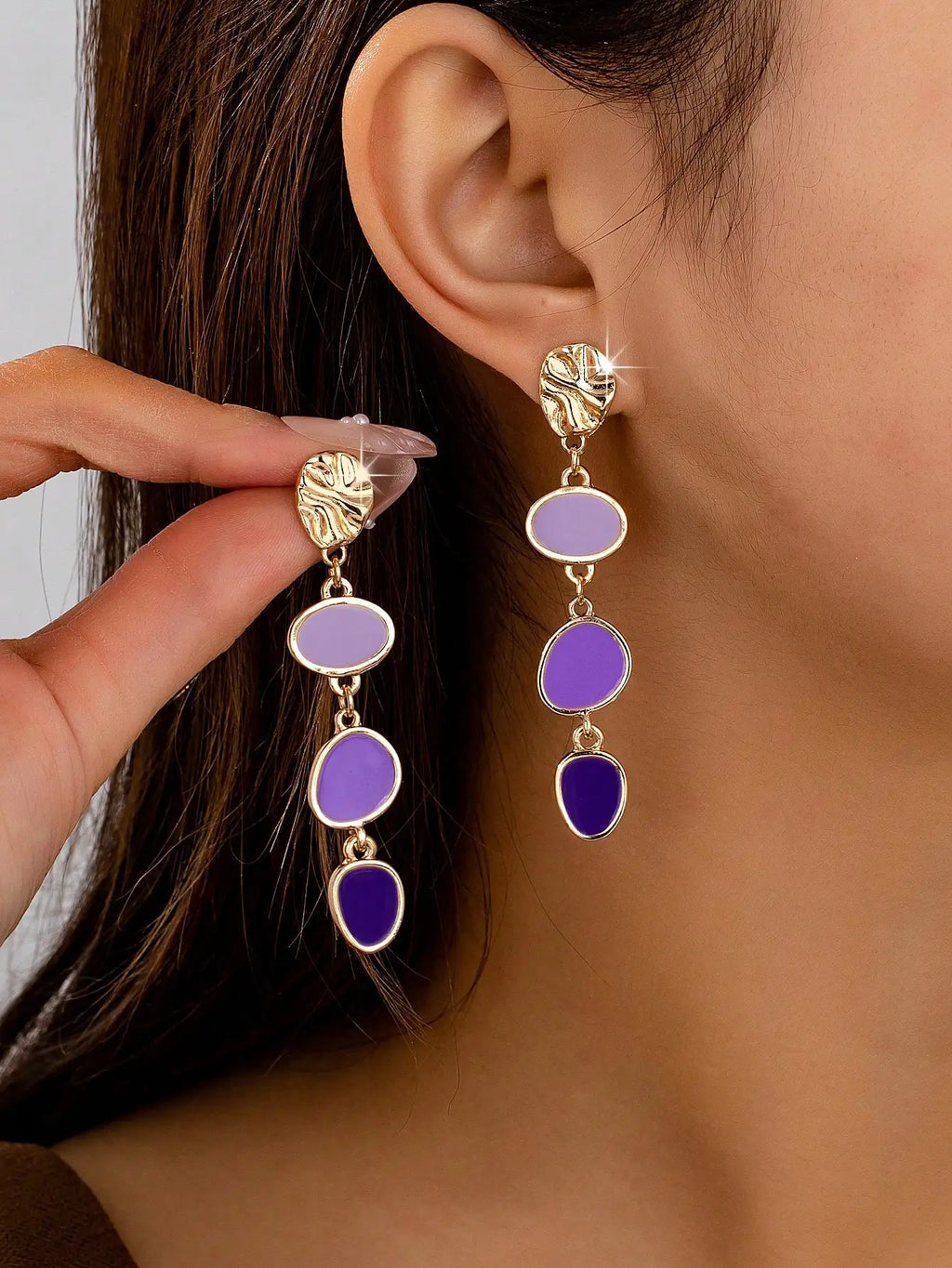 Gemstone Drop Earrings