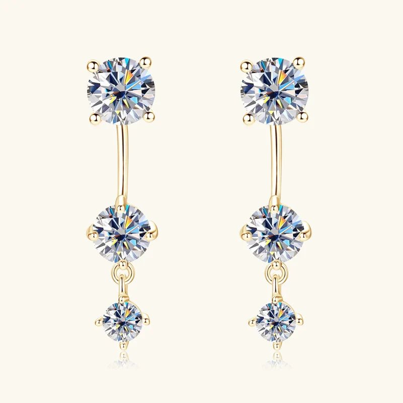 Double - Sided Stud Earrings - Oreela