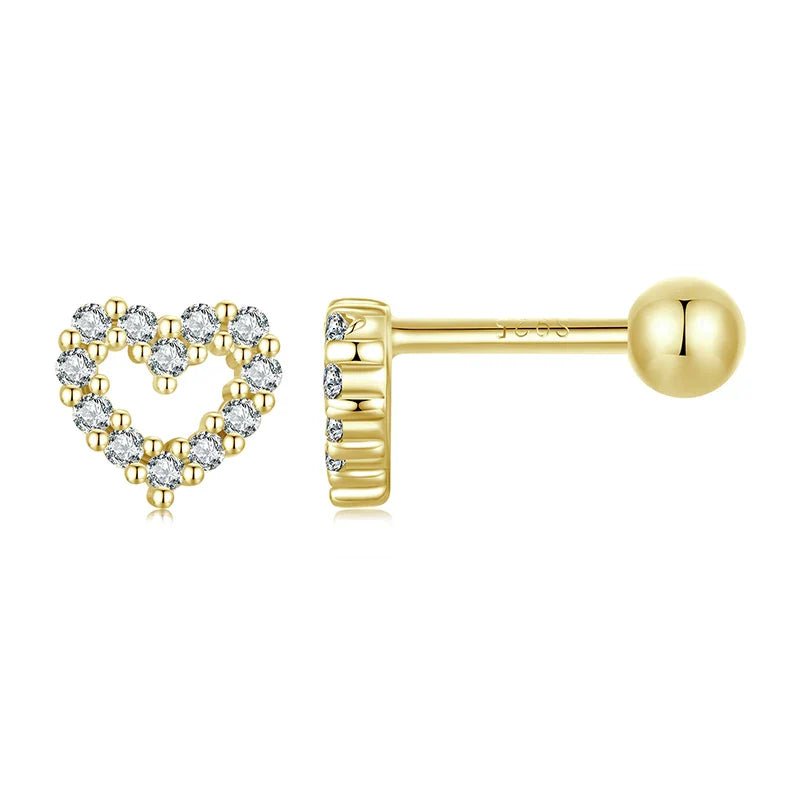 Heart Stud Earrings - Oreela