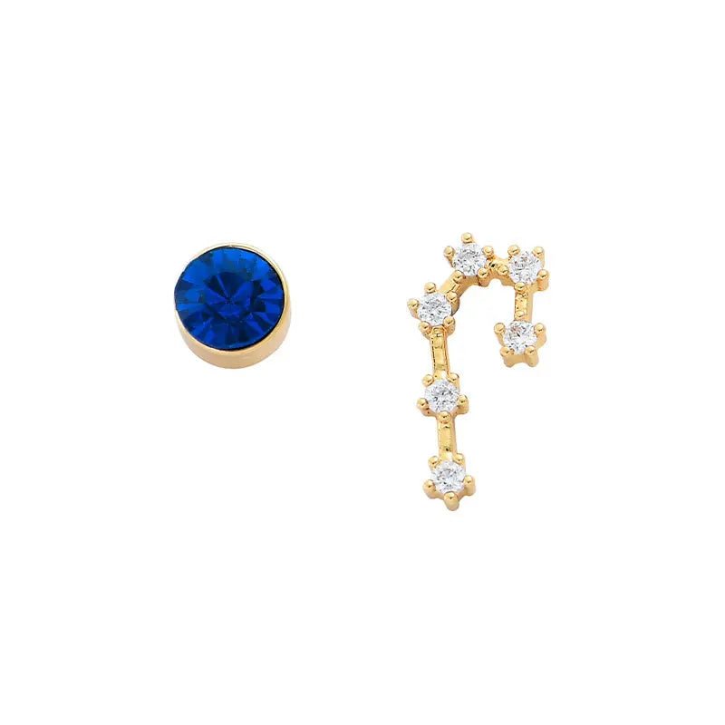Needle Style Zodiac Stud Earrings - Oreela