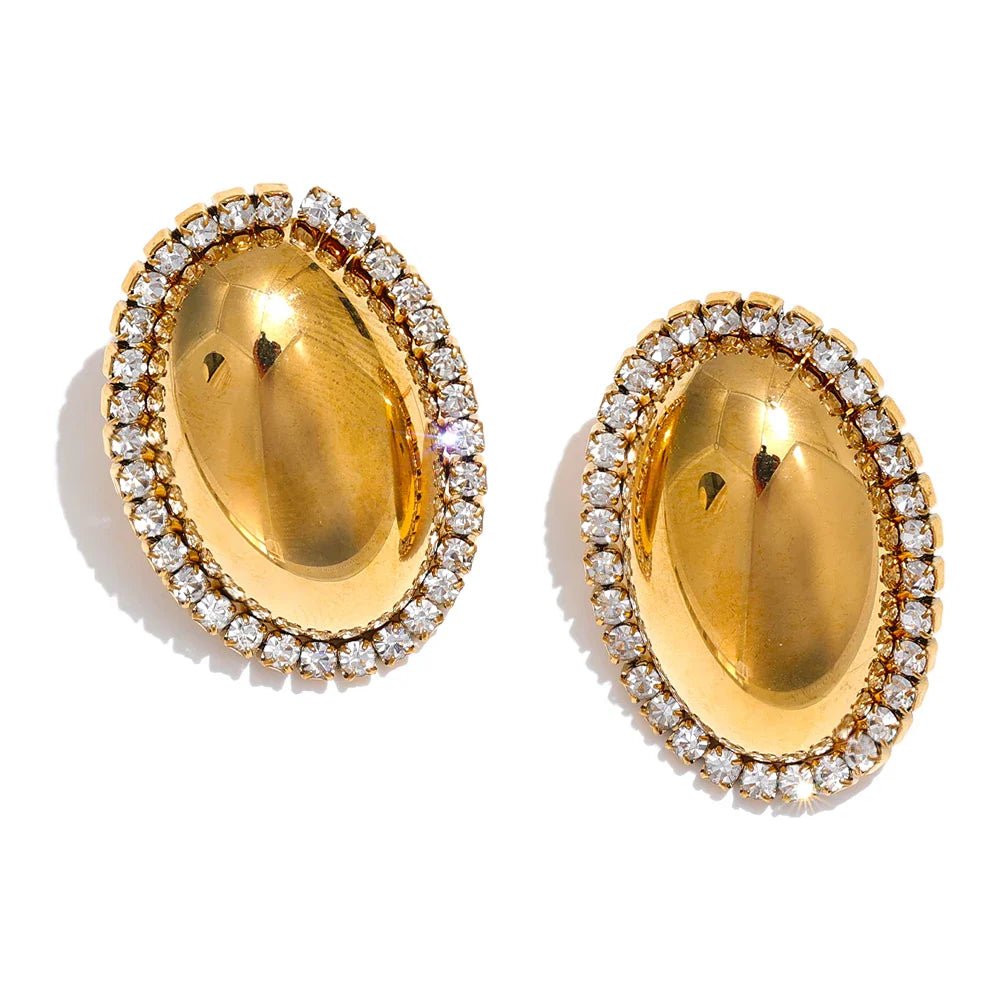 Oval Stud Earrings - Oreela