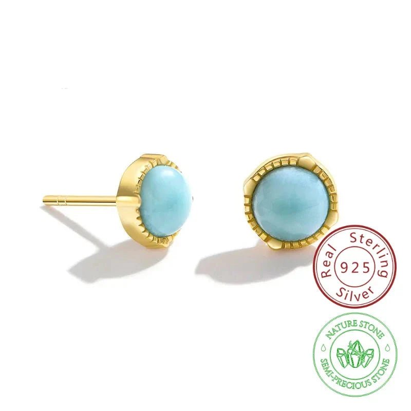 Larimar Stud Earrings - Oreela