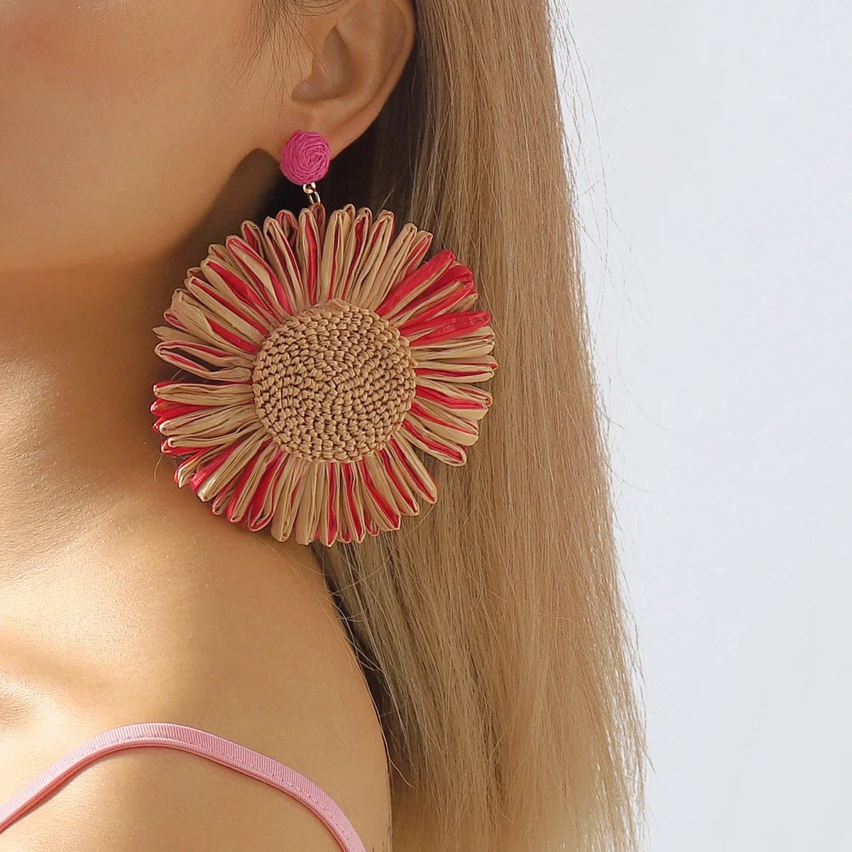Boho Sunflower Dangle Earrings - Oreela
