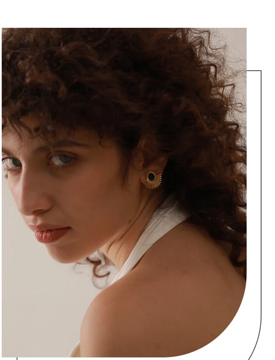 Mid Stone Sunflower Clip - on Earrings - Oreela