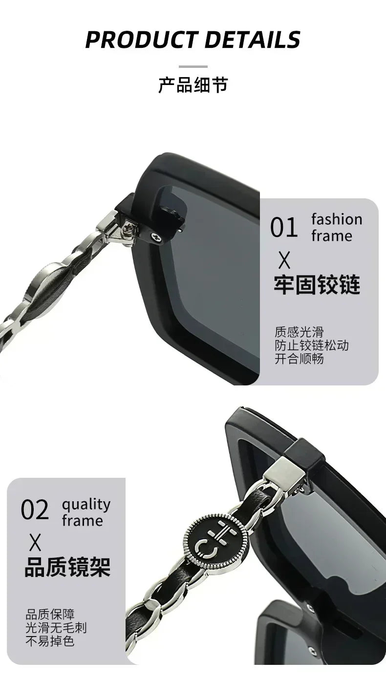 Fashion Sunglasses for Women. Polarized Large Frame Retrp Square  Glasses