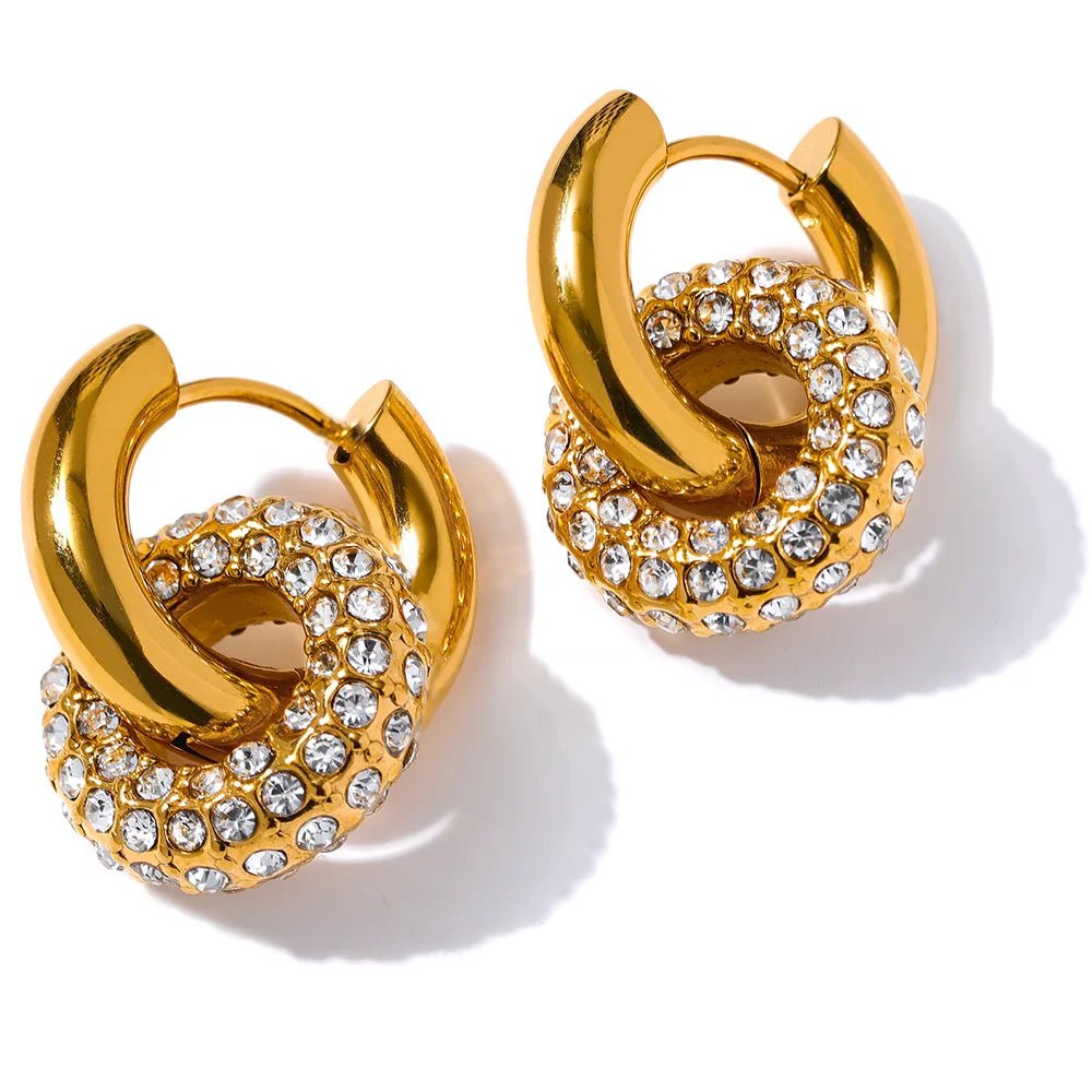 18K Gold Huggie Hoop Earrings - Oreela