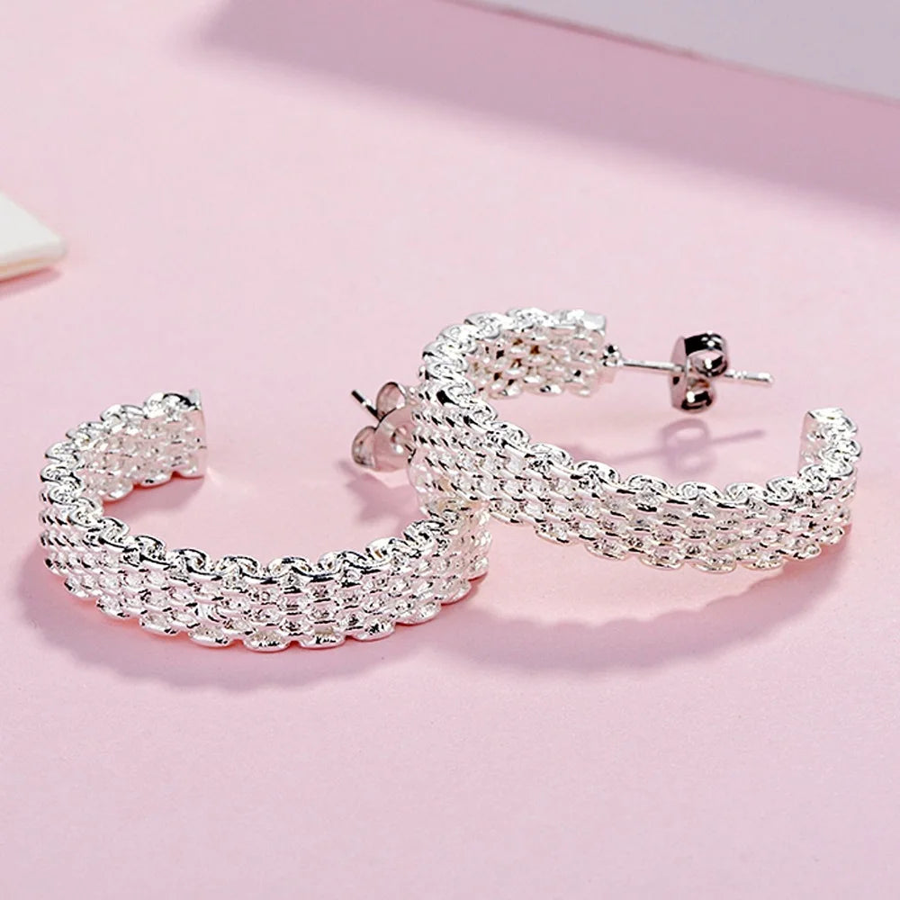Radiance Silver Hoops