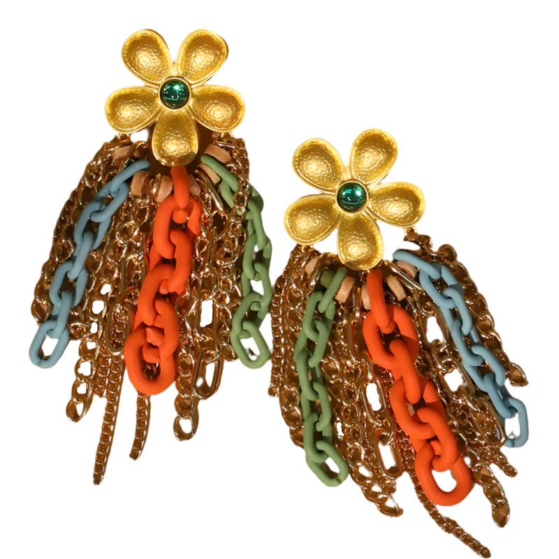 Flower Chain Earring - Oreela