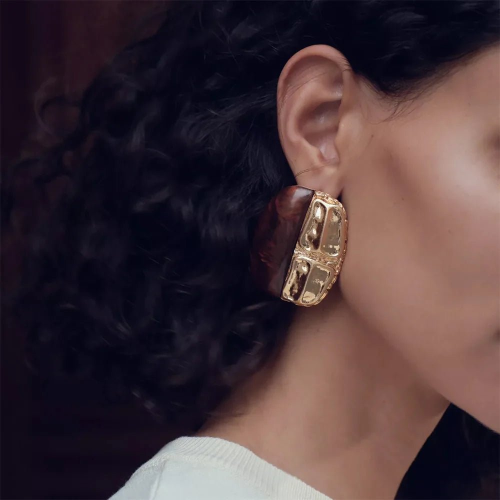 Geometric Stud Earrings - Oreela