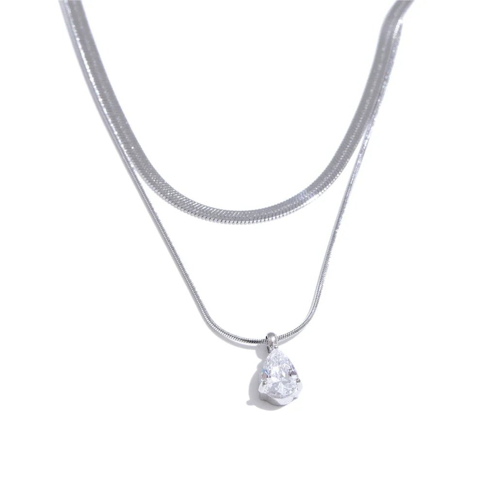 Double Layer Snake Necklace - Oreela