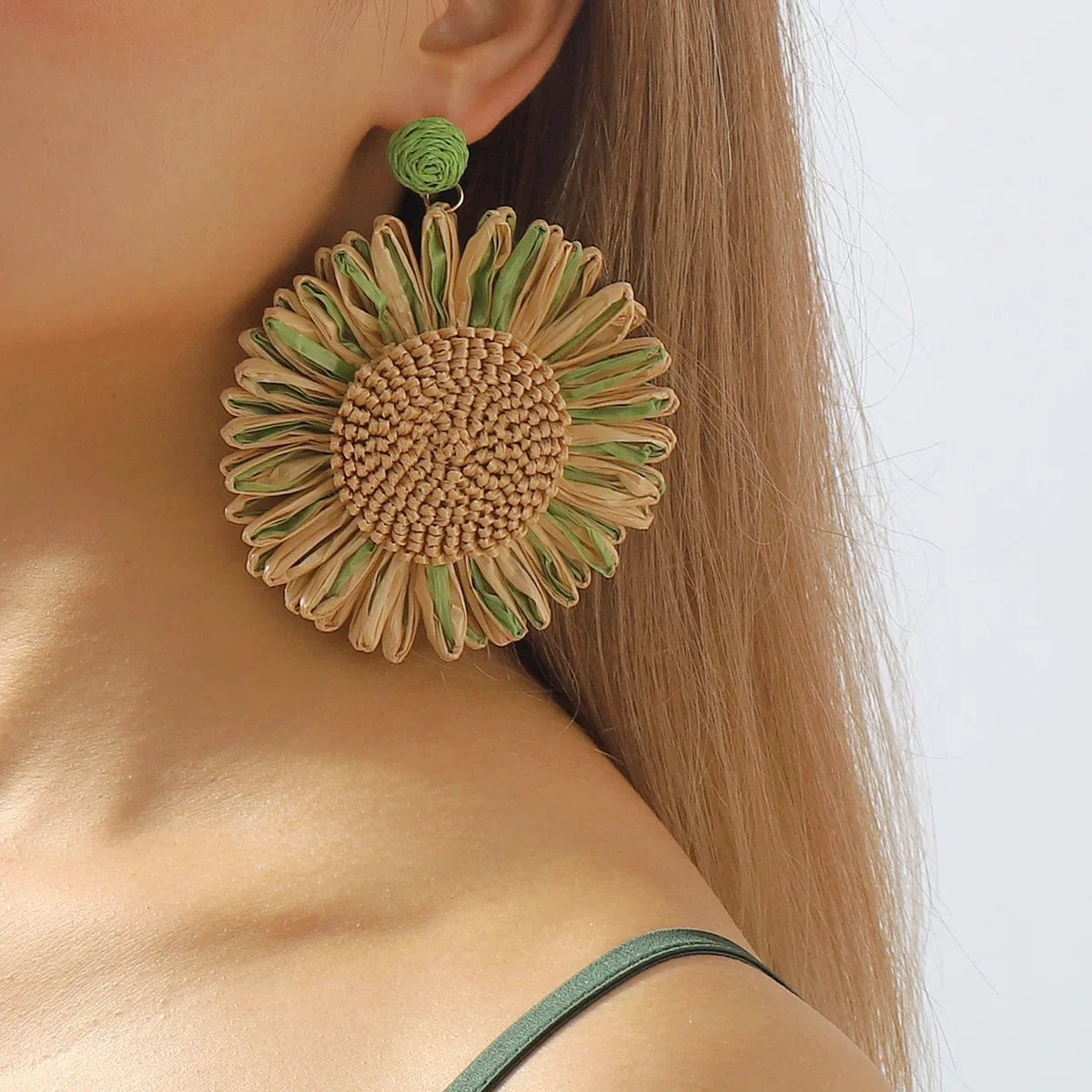 Boho Sunflower Dangle Earrings - Oreela