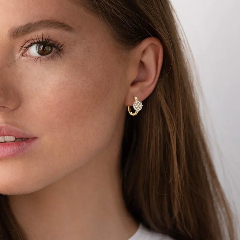 Sparkling Hoop Earrings - Oreela