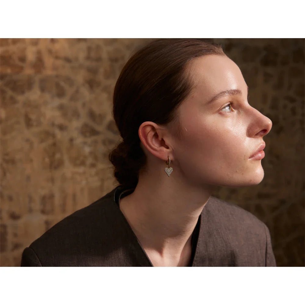 Love Drop Hoop Earrings - Oreela