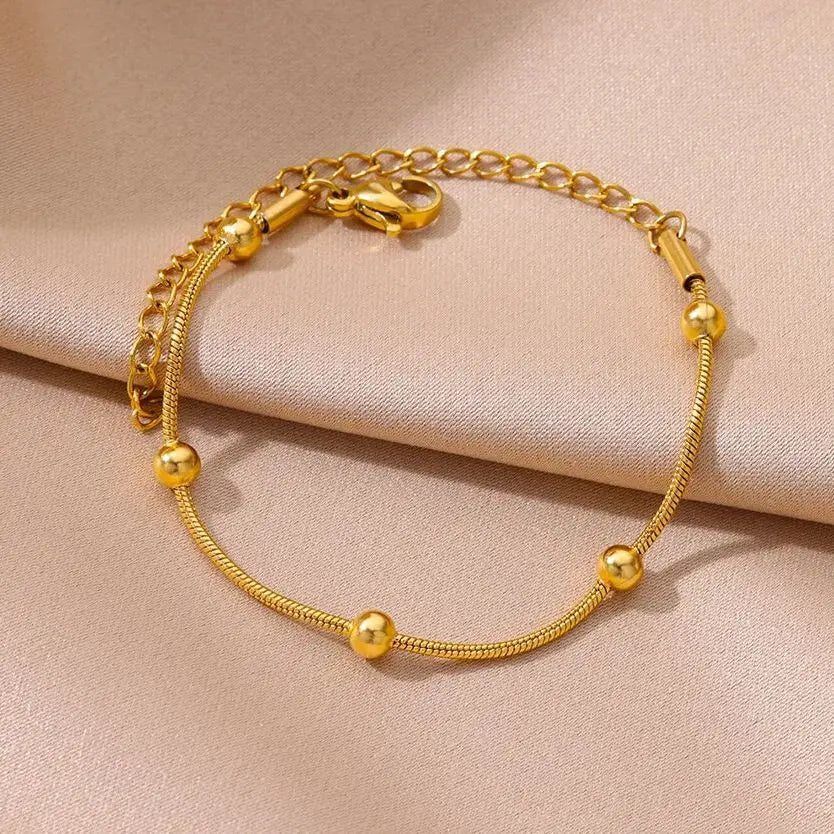 Gold Beaded Bracelet