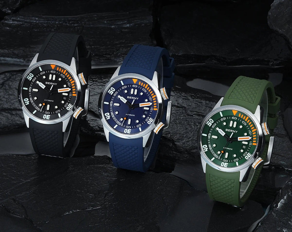 BERNY Automatic Dive Watch for Men Super Luminous - Oreela