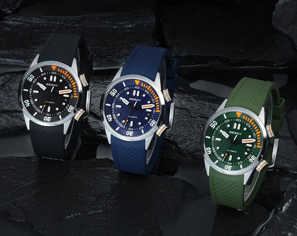 BERNY Automatic Dive Watch for Men Super Luminous - Oreela