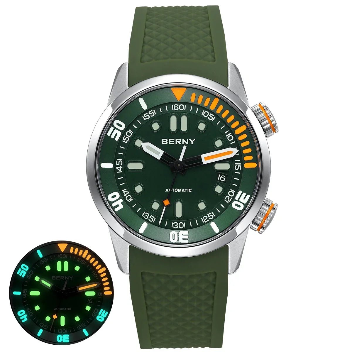 BERNY Automatic Dive Watch for Men Super Luminous - Oreela