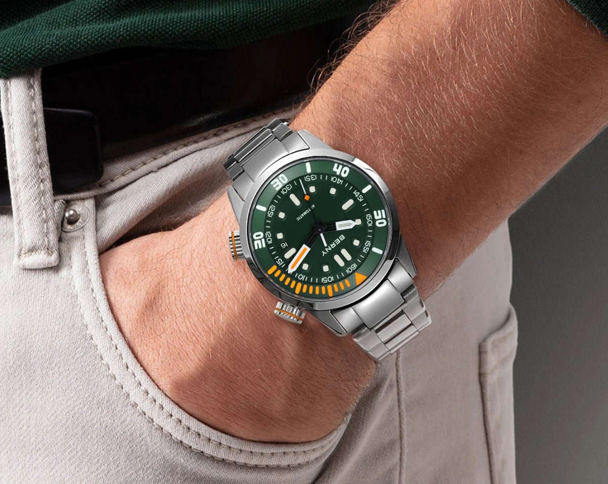 BERNY Automatic Dive Watch for Men Super Luminous - Oreela