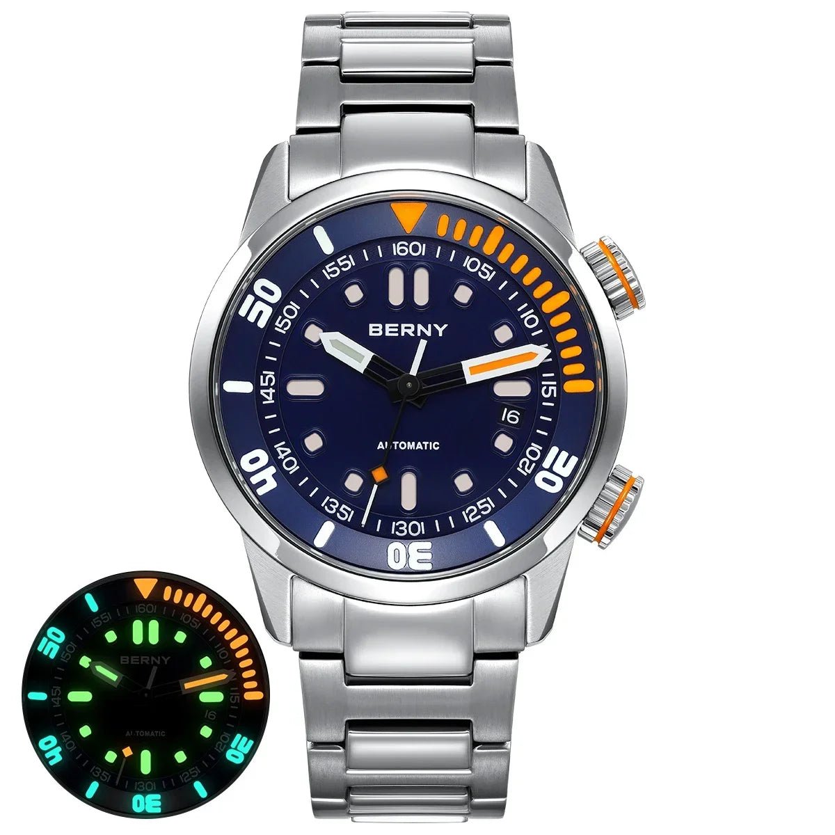 BERNY Automatic Dive Watch for Men Super Luminous - Oreela
