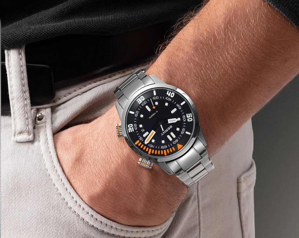 BERNY Automatic Dive Watch for Men Super Luminous - Oreela