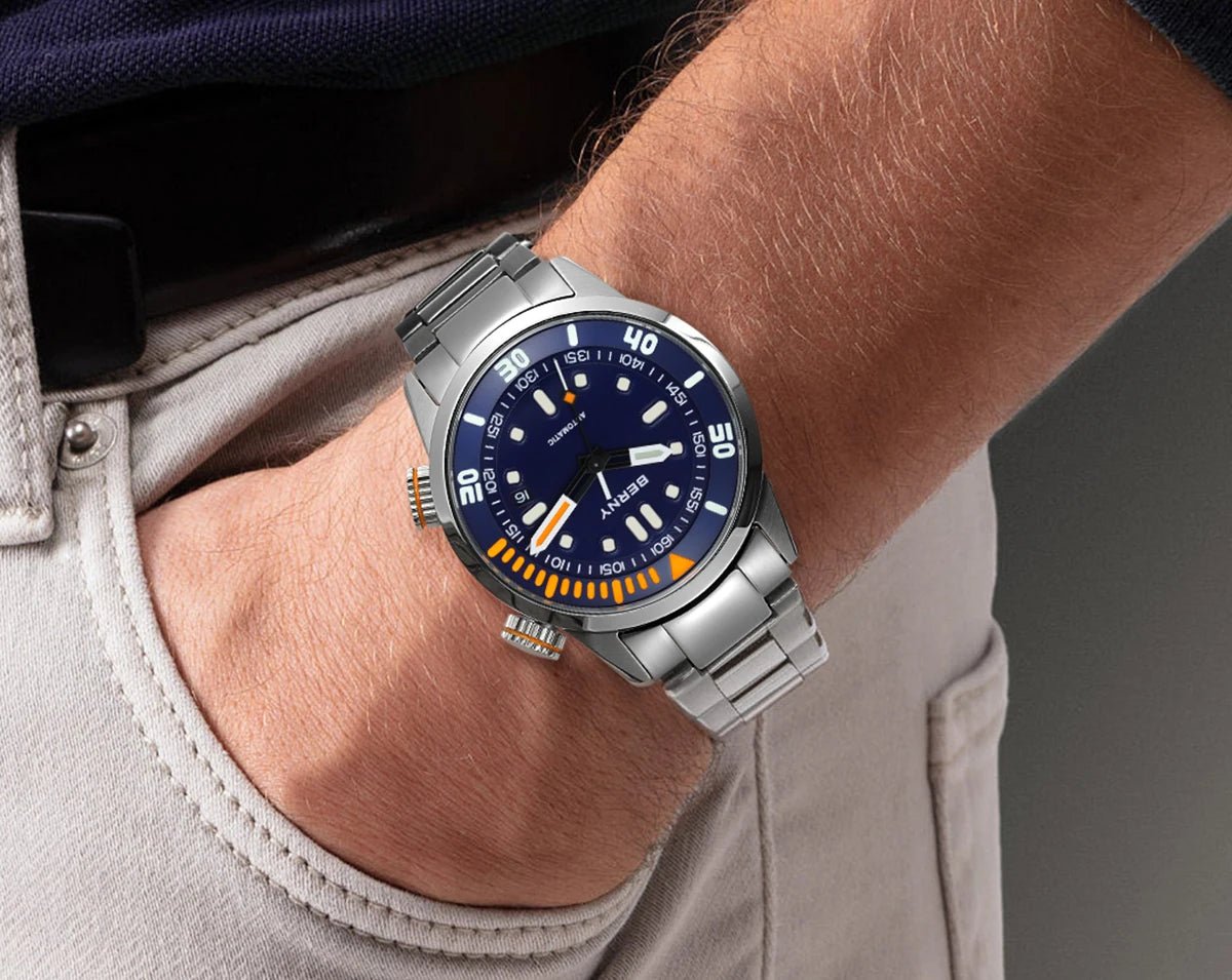 BERNY Automatic Dive Watch for Men Super Luminous - Oreela