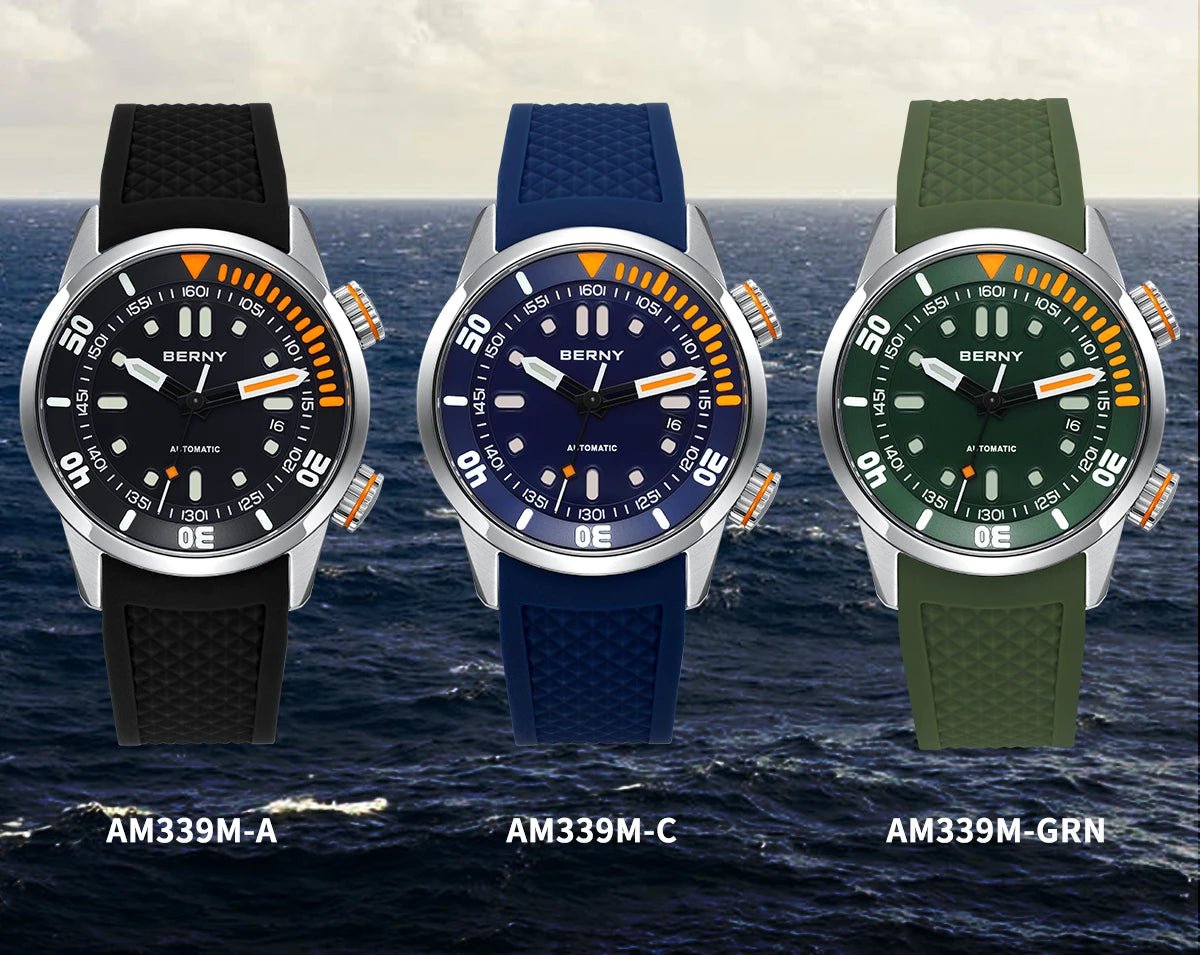 BERNY Automatic Dive Watch for Men Super Luminous - Oreela