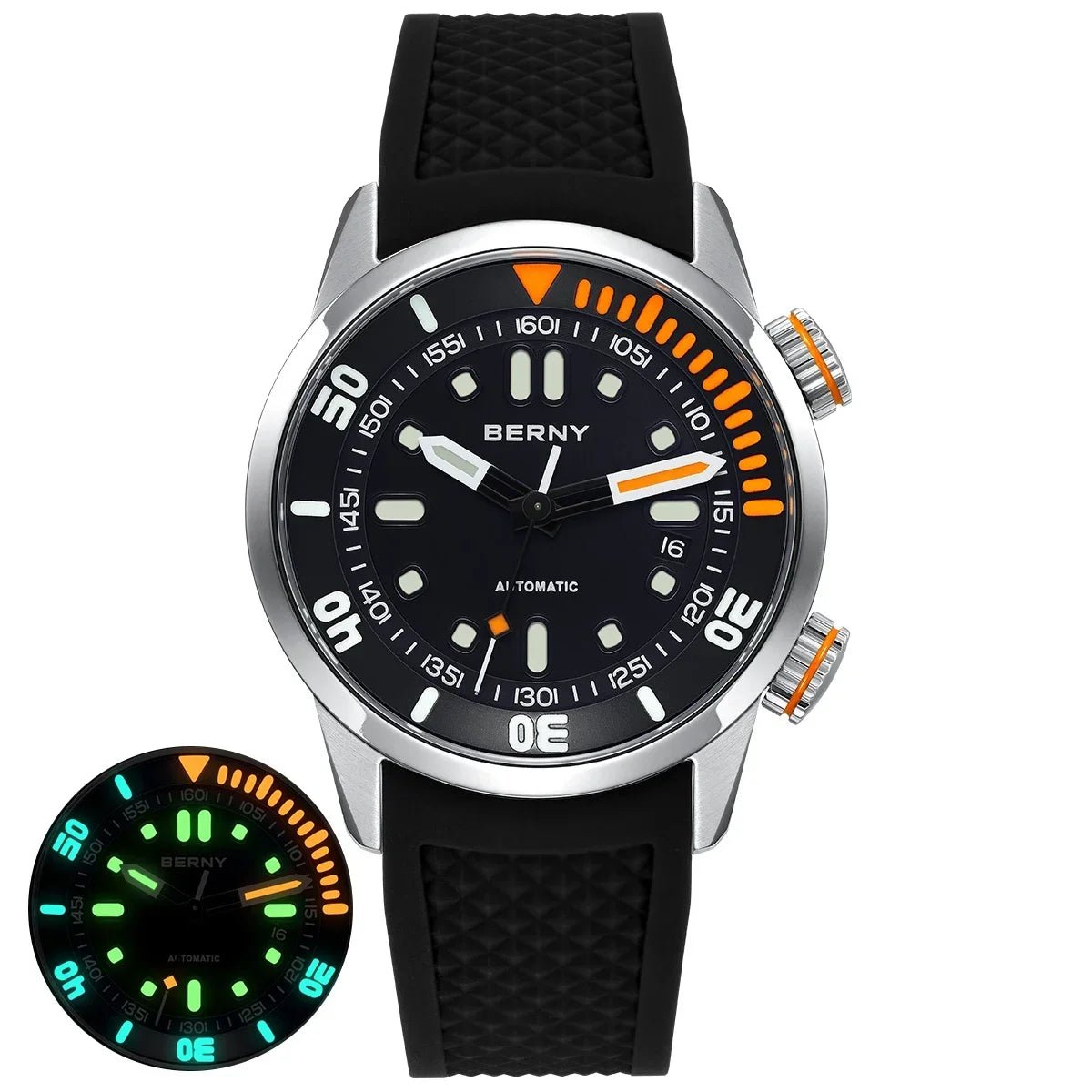 BERNY Automatic Dive Watch for Men Super Luminous - Oreela