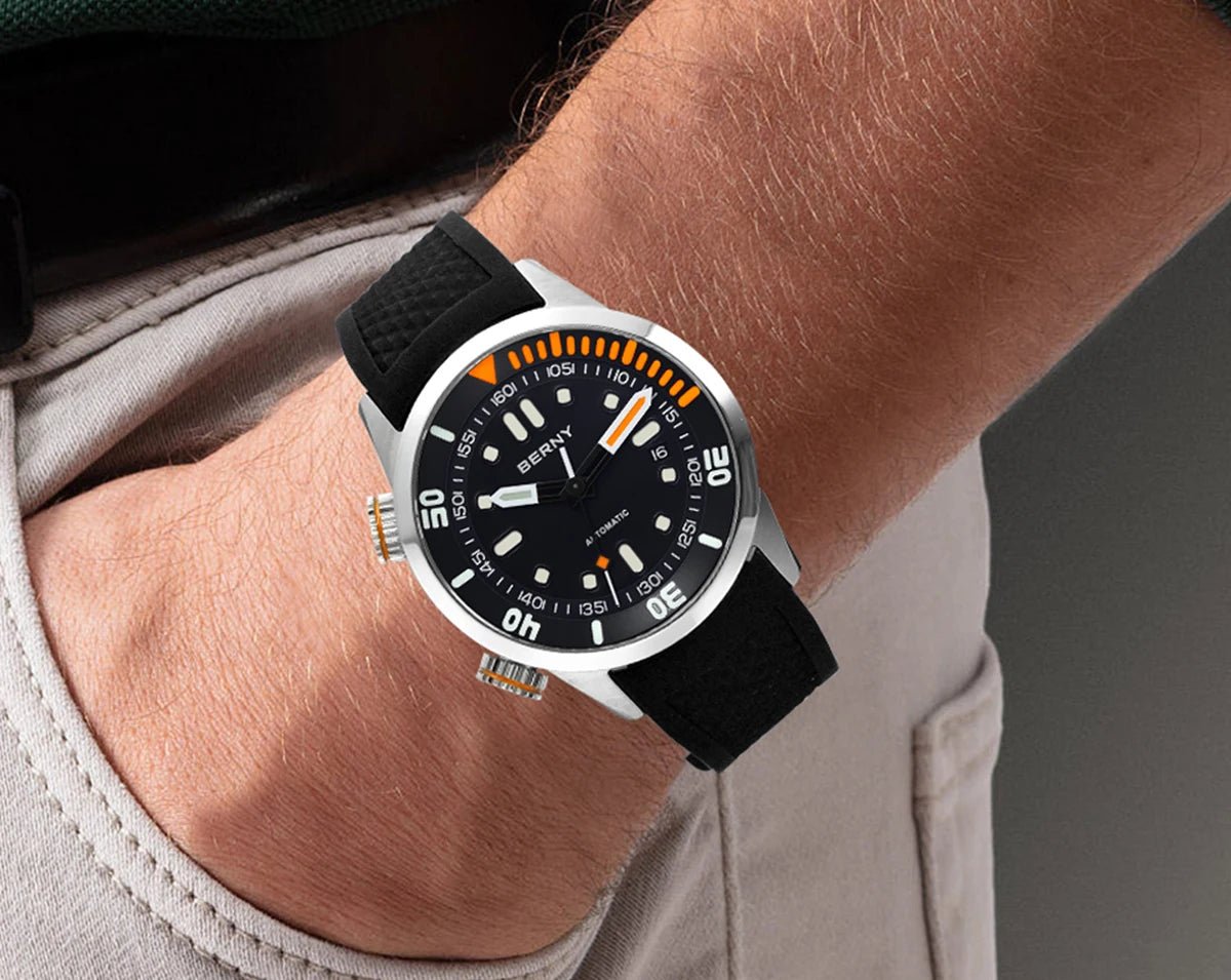BERNY Automatic Dive Watch for Men Super Luminous - Oreela