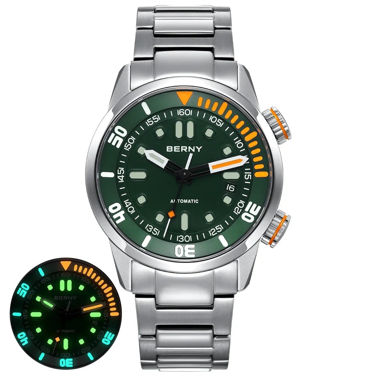 BERNY Automatic Dive Watch for Men Super Luminous - Oreela