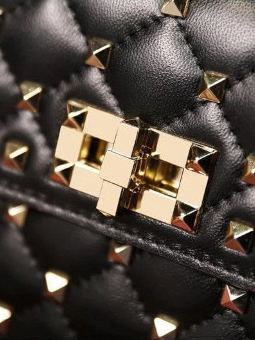 Black Studded Handbag - Oreela