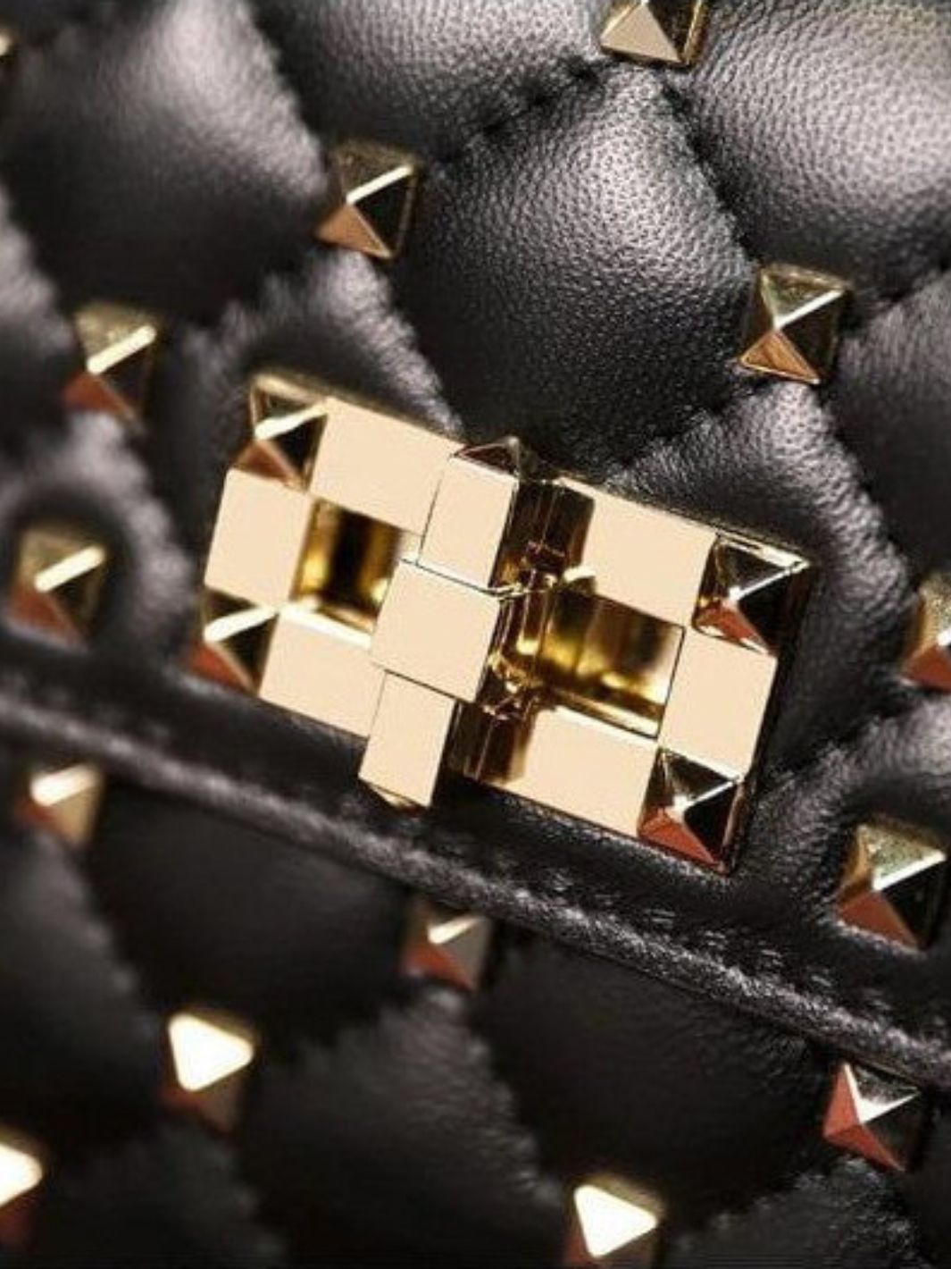 Black Studded Handbag - Oreela