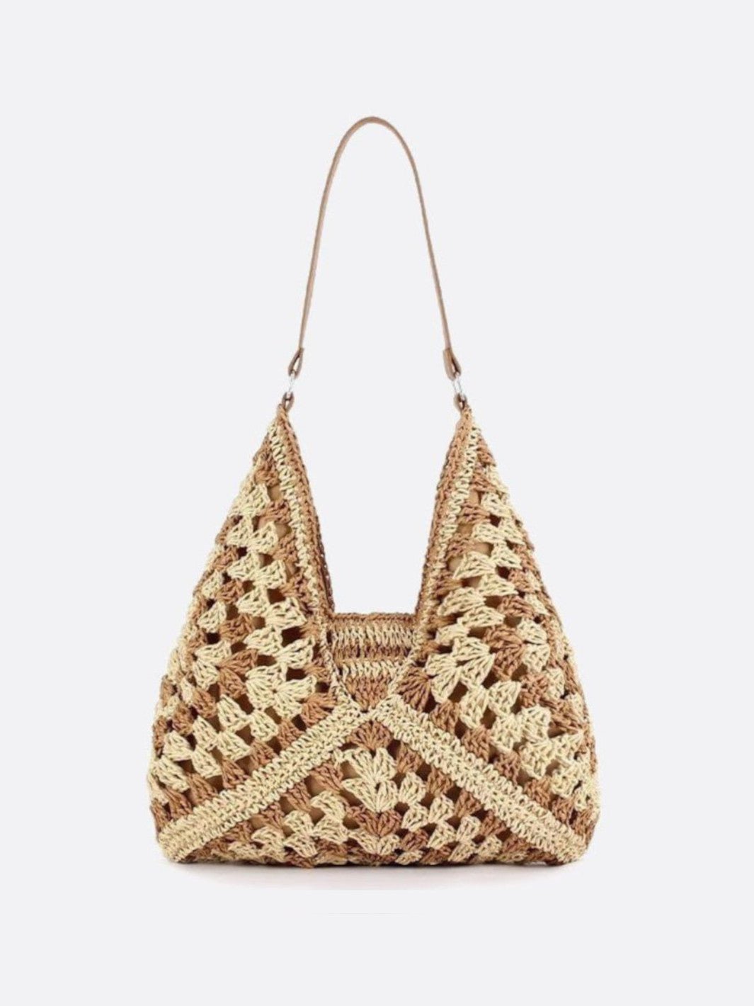 Boho Straw Crochet Crossbody Bag - Oreela
