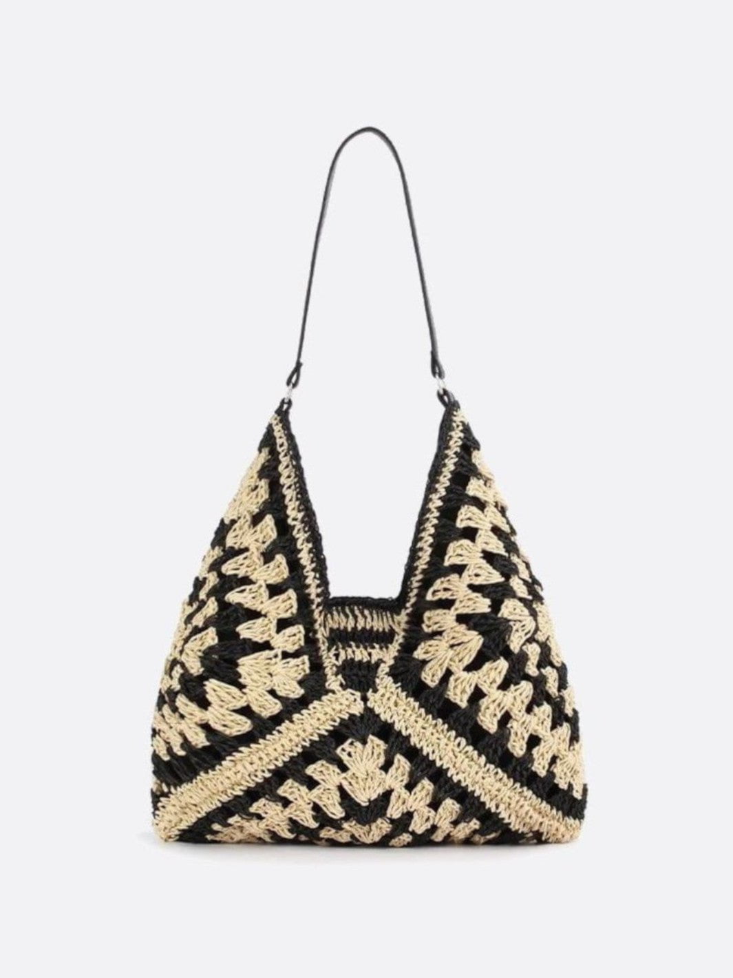 Boho Straw Crochet Crossbody Bag - Oreela