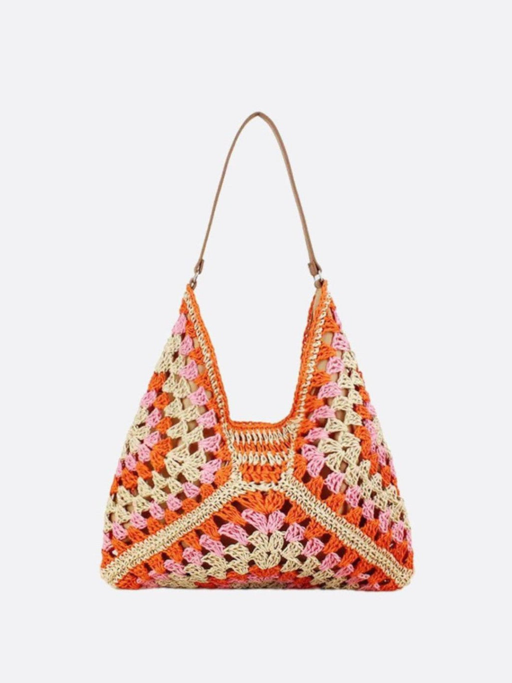 Boho Straw Crochet Crossbody Bag - Oreela