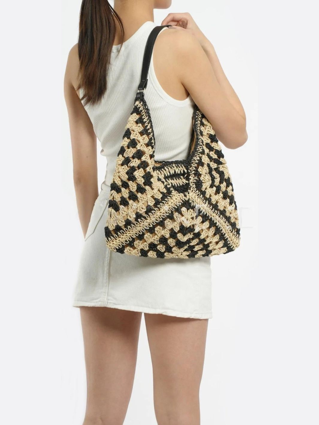 Boho Straw Crochet Crossbody Bag - Oreela