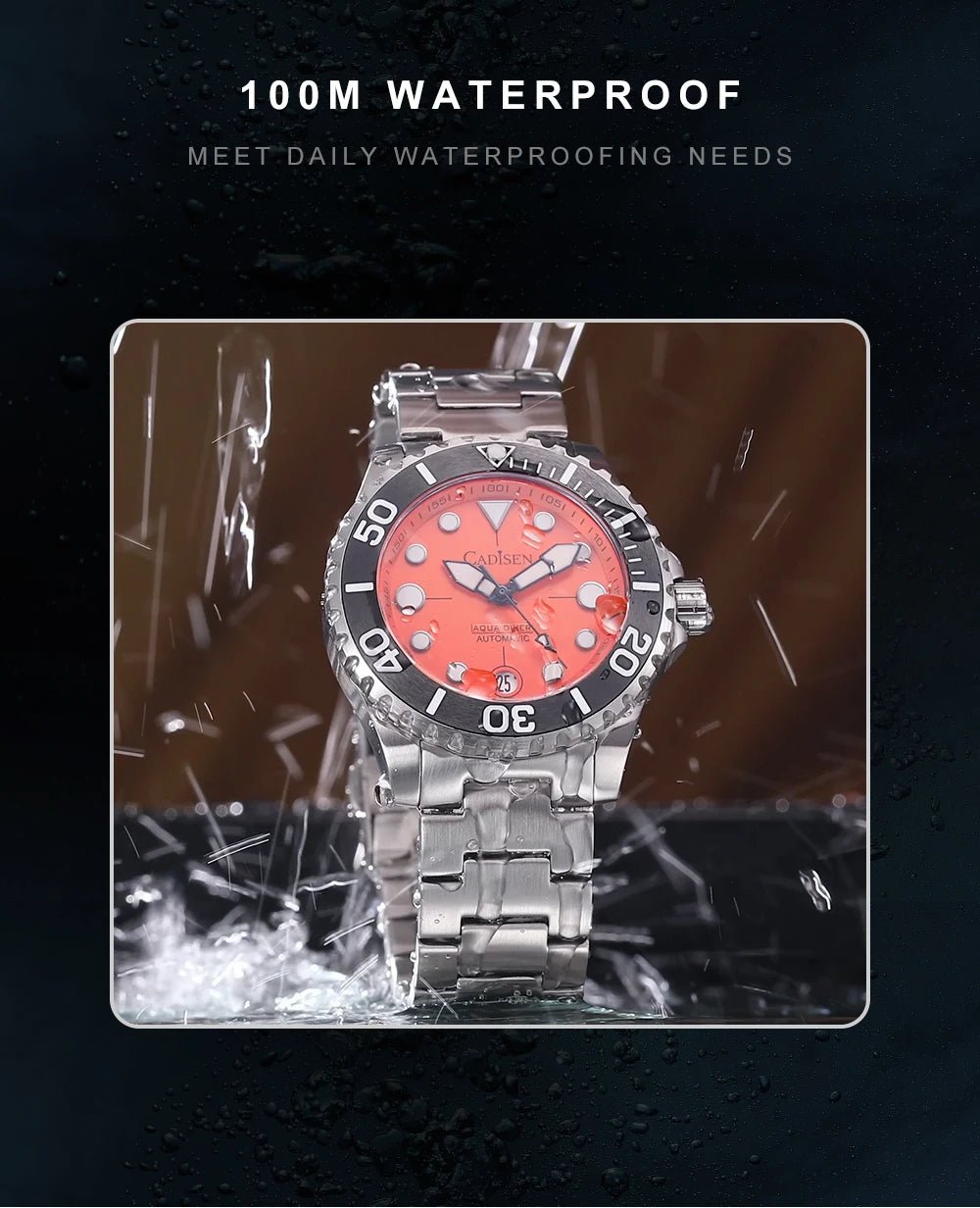 CADISEN AQUA DIVER New Brand Luxury Men Watches Automatic Watch - Oreela