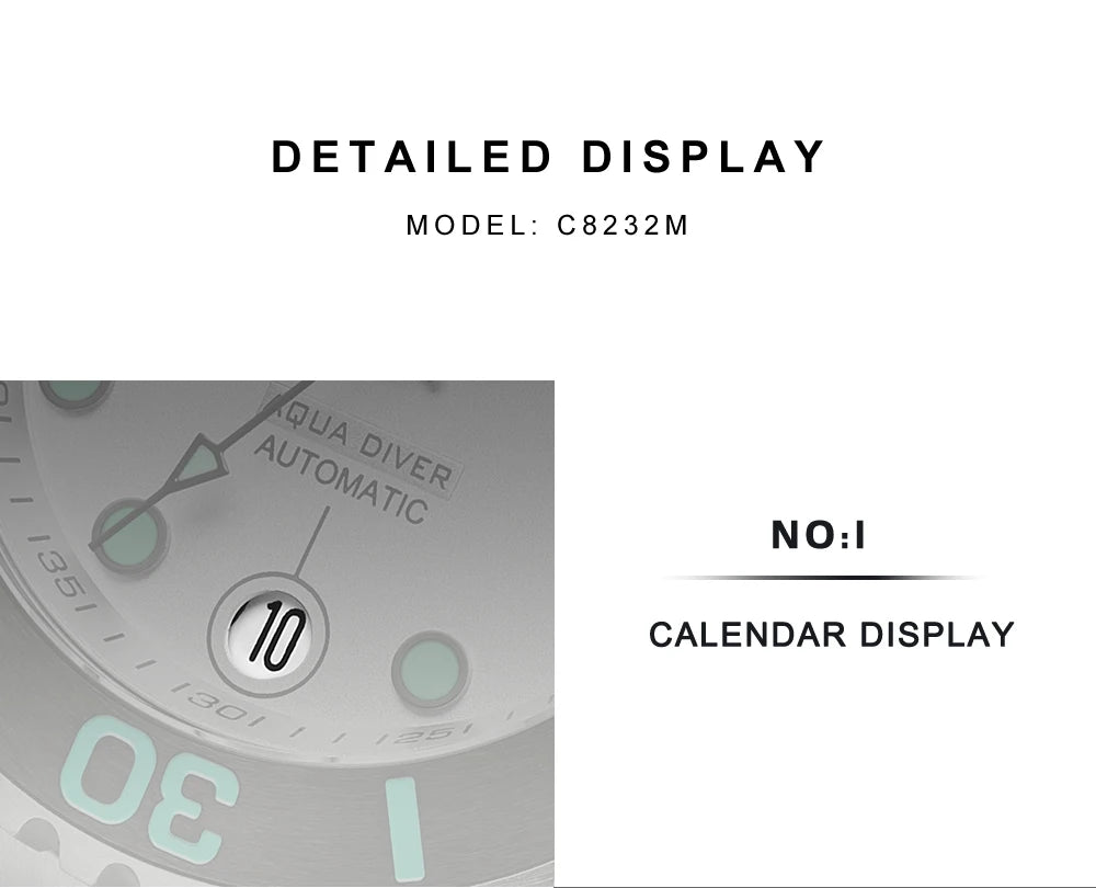 CADISEN AQUA DIVER New Brand Luxury Men Watches Automatic Watch - Oreela