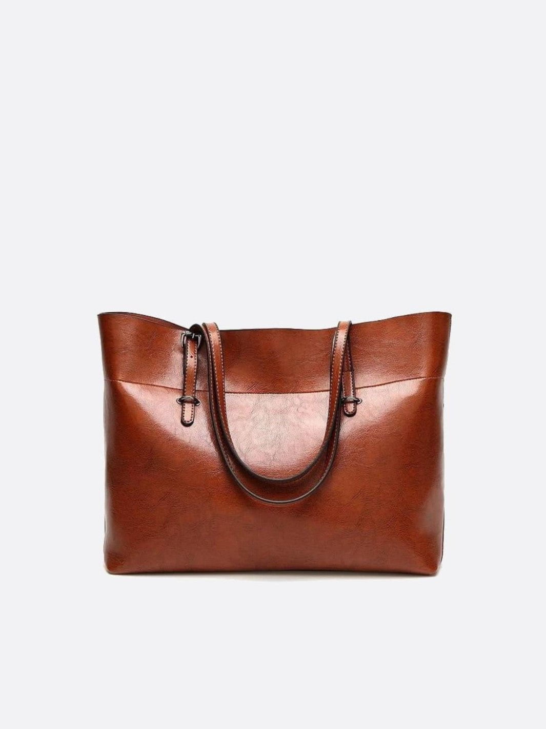 Camel Leather Tote Bag Stylish Everyday Carryall - Oreela