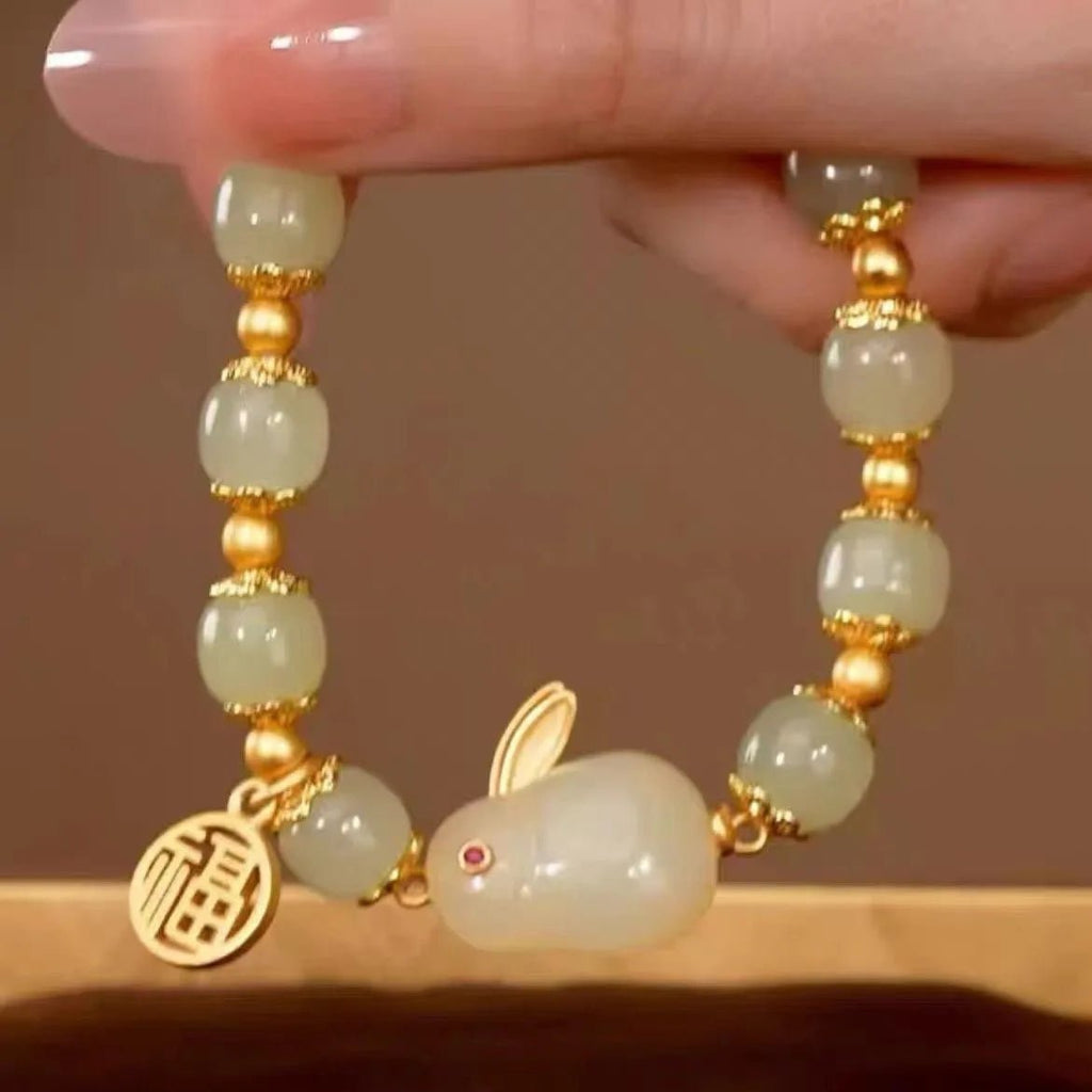 Chinese style Jade Rabbit Bracelet - Oreela