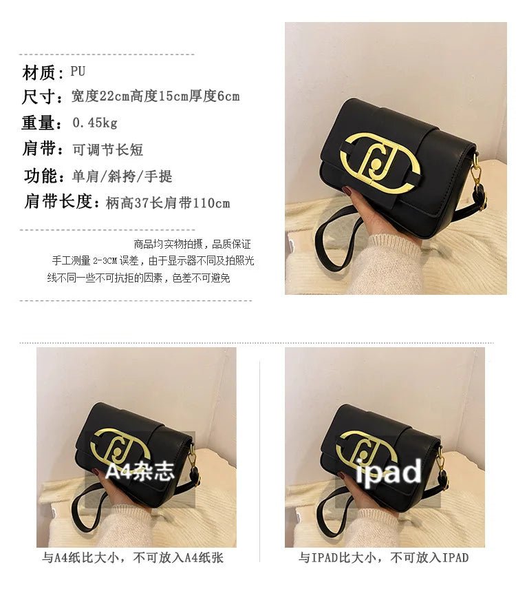 Designer Handbags For Women Leather Metal Buckle. 2025 Ladies Messenger Bag - Oreela