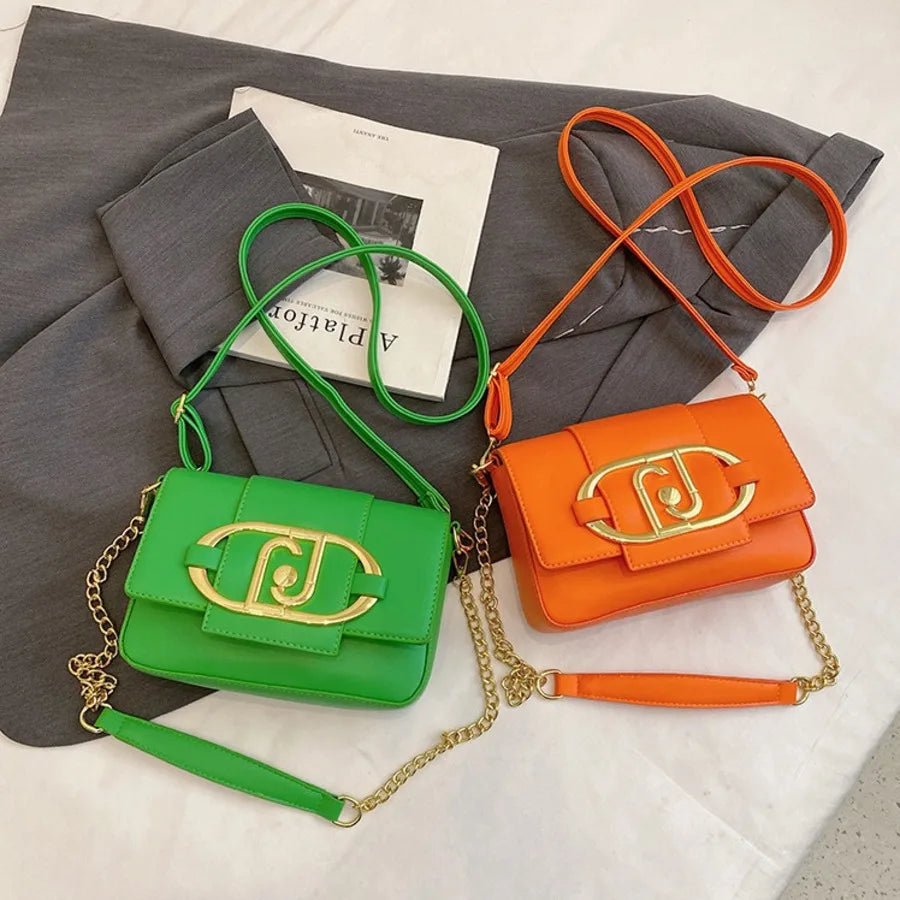 Designer Handbags For Women Leather Metal Buckle. 2025 Ladies Messenger Bag - Oreela