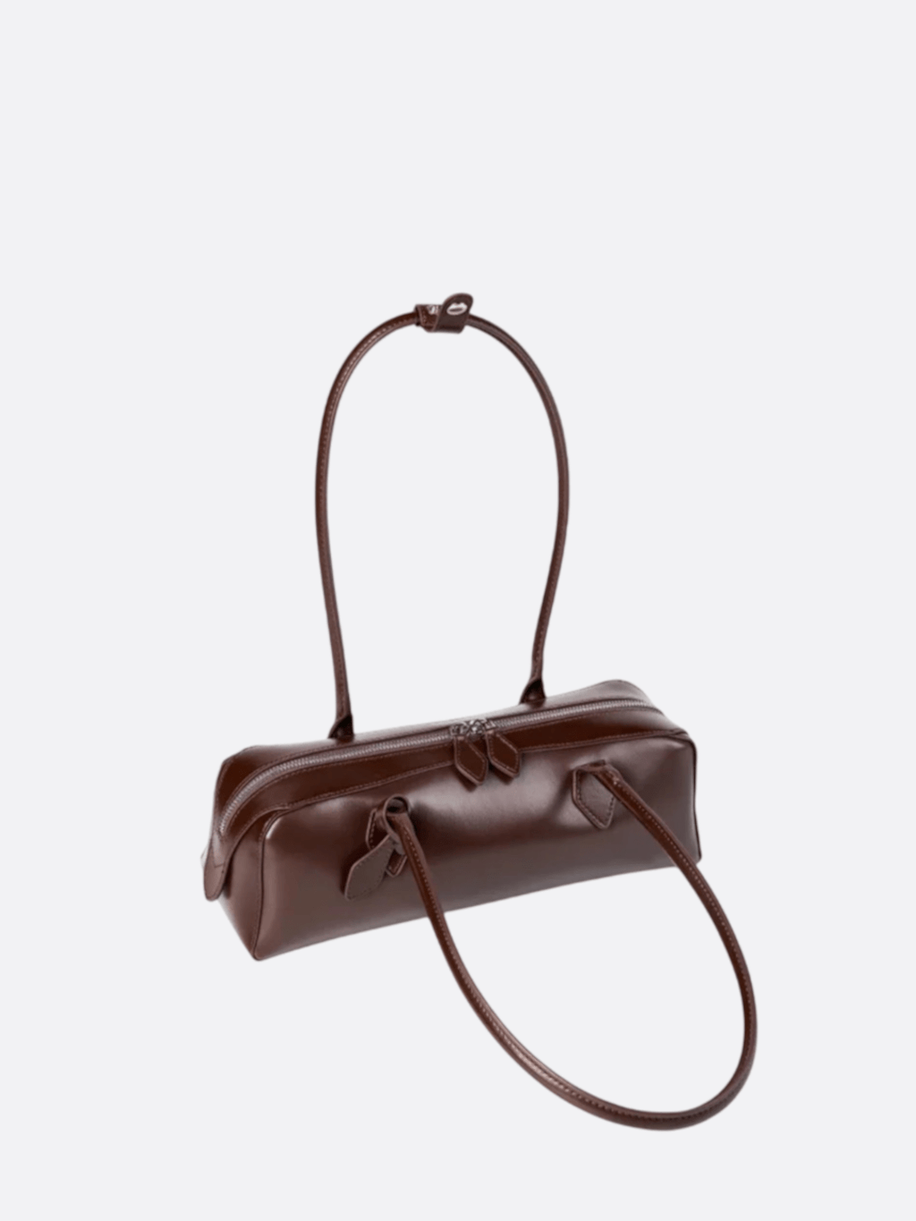 Elongated Leather Shoulder Bag - Oreela